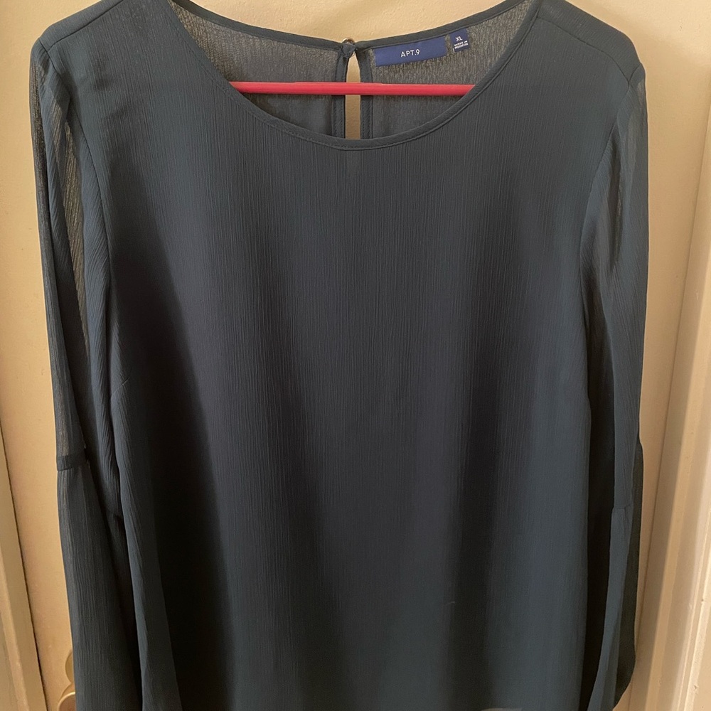 Apt. 9 Women's Elegant Dark Green Blouse
